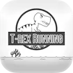T-Rex Running Black and White